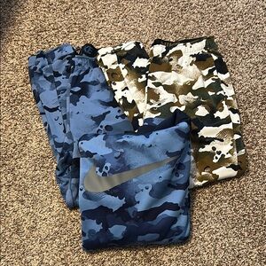 Nike Camo Joggers - Blue and Tan
